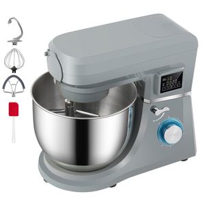 Batidora Eléctrica Multifuncional de 660W con Cabezal Inclinable, 5 en 1, con 6 Velocidades, Pantalla LCD, Temporizador, Tazón de Acero Inoxidable de 7.4 Qt, Batidora de Alimentos - Product Image 1