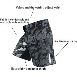 Shorts de MMA para Hombre de Primera Calidad, Totalmente Personalizados, con Logotipo Frontal Elástico, Secado Rápido, Transpirables, Ligeros, Últimos Diseños, 100% - Product Image 4