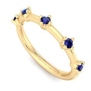 Anillo Apilable Minimalista de Oro Rosa de Lujo con Corte Brillante Cultivado en Laboratorio, Chapado en Oro con Certificación IGI, de Alto Brillo para Mujer - Product Image 3