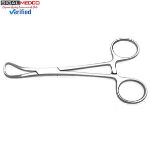 Pinzas para Toallas Backhaus de 5.25 Pulgadas, Acero Inoxidable, Instrumentos Quirúrgicos Manuales con Certificación CE para Cirugía General, Fijación de Paños Quirúrgicos - Product Image 1