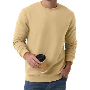 Sweat-shirt en coton biologique pour homme, lavage stone wash, molleton brossé durable, coupe décontractée, écologique, toucher doux - Product Image 5