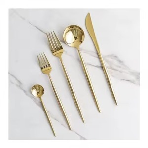 Decorative Stainless Steel Metal Cutlery Set for Modern Dining Room and <b>Tabletop</b> Styling - Product Image 3