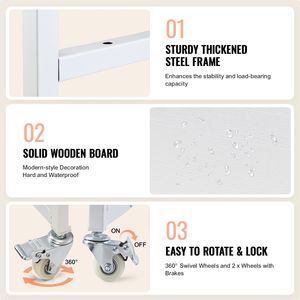 Soporte de 3 niveles móvil y plegable para máquina de prensado térmico, mesa de prensado térmico con soporte para rollos y ruedas para almacenamiento de rollos de vinilo - Product Image 4