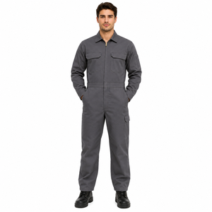 Custom Logo Mens Industrial Uniform Long Sleeve Cargo Pocket Workwear <b>Overall</b> Suit Protective Custom Mechanic Uniform - Product Image 1