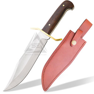 Couteaux Bowie de haute qualité, durables, en acier inoxydable, avec manche en bois, personnalisables, lame droite, garantie de 3 ans - Product Image 1