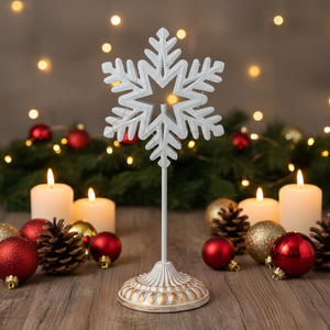 ของตกแต่งรูปทรงเกล็ดหิมะโลหะคริสต์มาสปี 2026 แบบใหม่ ปรับแต่งได้ ขายดีในยุโรปและอเมริกา - Product Image 2