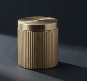 Recipiente de Aluminio Dorado Cepillado de Primera Calidad, Caja de Almacenamiento de Dátiles de Lujo con Tapa Lisa, Organizador de Alimentos, Caja de Metal - Product Image 1