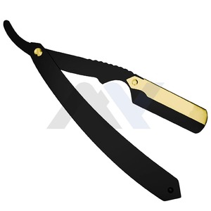 Navaja de Afeitar Profesional para Barbero con Bloqueo Giratorio, de Acero Inoxidable Clásico, de Una Sola Hoja, para un Afeitado Suave, Tipo Cut Throat, Personalizada - Product Image 5