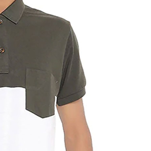 เสื้อโปโลสีบล็อกแบบขายส่ง ราคาส่ง พร้อมกระเป๋าหน้า ออกแบบและเนื้อผ้าตามสั่ง ทรงปกติ เสื้อโปโลสีบล็อก - Product Image 3