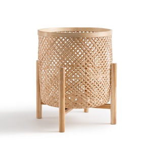Handcrafted Flower <b>Plant</b> Holder with Wood Stand Leg Outdoor Party Decorations Sustainable Bamboo Planter Stands - Product Image 3