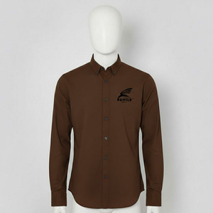 เสื้อเชิ้ตเดนิมผู้ชายไซส์ใหญ่แบบ OEM สไตล์ลำลอง แฟชั่นโดดเด่น สีน้ำเงินล้วน - Product Image 4