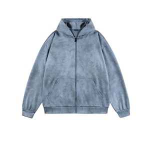 Sun Faded doble capa sudaderas con capucha de gran tamaño hombres en blanco personalizado peso pesado Puff impresión Sudadera con capucha hombres pulóver sudaderas con capucha - Product Image 3