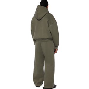 Conjunto de Sudadera con Capucha y Pantalones Deportivos Holgados de Algodón Grueso para Hombre, Conjunto Deportivo Extra Grande, Sudadera con Capucha y Pantalones Deportivos Personalizados - Product Image 4