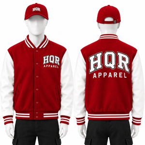 Chaquetas Varsity Personalizadas de Alta Calidad para Hombre, 100% Mezcla de Lana, Parches con Letras, Cierre a Presión, Hombros Caídos, Transpirables, de Secado Rápido, Estilo Urbano - Product Image 6