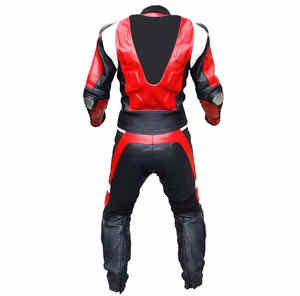 Combinaison de moto en cuir rouge et blanc pour homme, décontractée, personnalisable, imperméable, OEM, coupe ample - Product Image 2