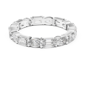 Anillo de Diamante Cultivado en Laboratorio de Corte Ovalado y Esmeralda Premium, Joyería Elegante para Novia, Proveedor Mayorista OEM - Product Image 4