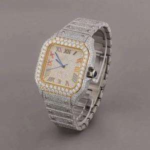 Reloj Mecánico Automático de Lujo para Hombre, Personalizado, de 40 mm, con Diamantes Moissanite VVS, Correa de Acero Inoxidable y Cristal de Zafiro - Product Image 2