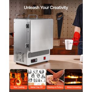 Forno Industriale Programmabile da 1500W per Fusione Oro, Fornace da Tavolo in Acciaio Inossidabile, Temperatura Massima 1200°C (2192°F) - Product Image 6