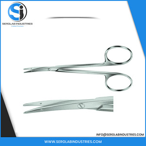 Petites Ciseaux de Précision 4,5 Pouces à Lame Courbe en Acier Inoxydable avec Embout pour la Suture de Précision, le Tirage de Tendons et les Instruments de Chirurgie Plastique - Product Image 5