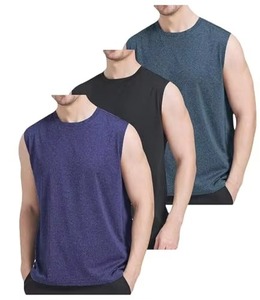 Camiseta Deportiva sin Mangas para Hombre RACHEL SPORTS con Logotipo Personalizado, Cuello Redondo, Transpirable, Ecológica, de Secado Rápido, 100% Algodón, para Entrenamiento Atlético - Product Image 1