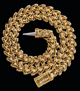 <b>Iced</b> <b>Out</b> Cuban Link Necklace Moissanite <b>Chain</b> 18K Gold Plated Fashionable Hip Hop Jewelry for Men Women Party - Product Image 5