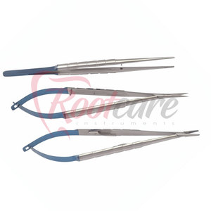 Ensemble de micro-pince à aiguille Castroviejo pour chirurgie ophtalmique, 3 pièces, manipulation fluide - Product Image 6