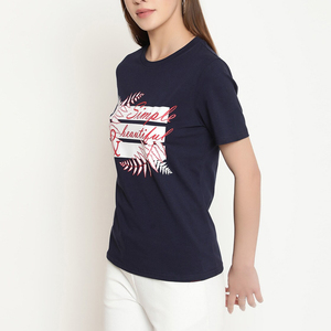 T-shirt imprimé surdimensionné pour femme, motif DTF, col rond, 100 % coton, coupe ample et confortable, manches courtes, idéal pour l'été - Product Image 4