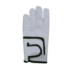 White Genuine Leather Golf <b>Glove</b> Right <b>Hand</b> Breathable Unisex Pull On Sports <b>Glove</b> - Product Image 1