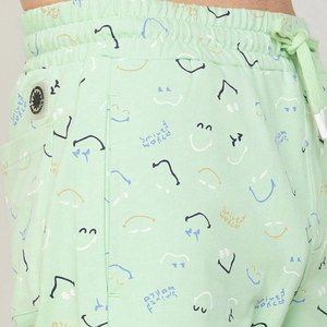 Shorts Bermuda imprimés vert clair pour hommes, avec cordon de serrage à la taille et poches, style décontracté, vêtements d'été - Product Image 5