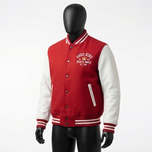 เสื้อแจ็คเก็ตหนังคุณภาพสูง แห้งเร็ว สไตล์ Letterman สำหรับใส่เดินเล่นกลางแจ้ง หรือใส่แบบ Varsity - Product Image 2