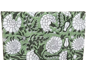 Premium <b>Green</b> Floral Cotton Fabric Hand Block Printed Textile for Garments Home Furnishing and Crafts <b>Green</b> Floral Hand Block - Product Image 5