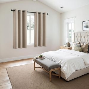 Tende Oscuranti Termoisolanti Taupe da 63 Pollici per Camera da Letto e Soggiorno, con Occhielli, 2 Pannelli, Tende Oscuranti per Ambienti - Product Image 4