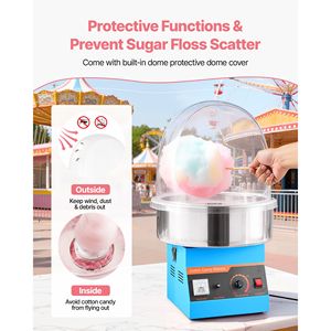 Commercial Electric Cotton <b>Candy</b> <b>Machine</b> 1000W Floss Maker with Stainless Steel Bowl 220V New Condition - Product Image 6