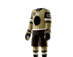 Nuevo uniforme de hockey sobre hielo para hombre, cosido, totalmente personalizado, antiarrugas, transpirable, de alta calidad, con precio de mayoreo. - Product Image 4