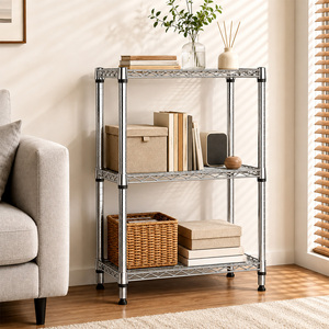 MZG Wholesale Ready Stock Small 3 Tier Metal Utility <b>Rack</b> Wire Mesh Shelving Flexible Wire Storage System Factory China - Product Image 6