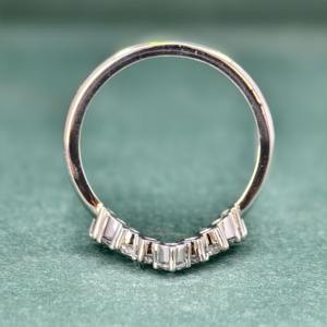 Anillo de boda con diamante cultivado en laboratorio de corte redondo en oro sólido de 14k, anillo de compromiso minimalista con diamante de laboratorio para regalo de aniversario. - Product Image 3