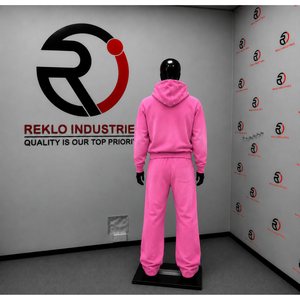 Conjunto Deportivo Rosa para Hombre, Sudadera con Capucha y Pantalones Deportivos con Estampado Personalizado, Ropa Deportiva Informal para Correr, Venta al Por Mayor, Fabricante OEM - Product Image 4