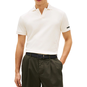 Polo en maille interlock coupe classique pour homme, best-seller, avec logo personnalisé, respirant, en coton premium, doux, classique et décontracté - Product Image 1
