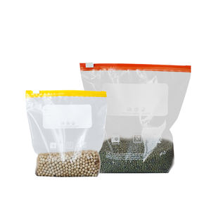 Sacs refermables en PE thermosoudables de qualité alimentaire, durables et étanches, avec fermeture à glissière, pour la conservation des aliments au congélateur - Product Image 1