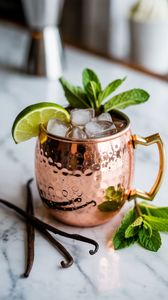 Copper Moscow mule <b>mug</b> set island twilight beverage cups reusable handmade serving <b>mugs</b> premium finish - Product Image 5