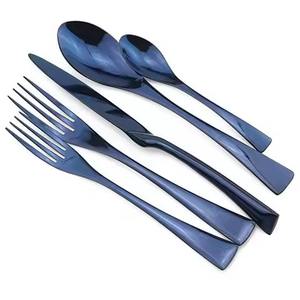 Polished Metal Spoon And Fork Set Cutlery Set Elegant Stainless <b>Flatware</b> Collection For Hospitality Events - Product Image 1