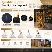Bougie solaire LED pour tombes avec triple flamme et panneau rond séparé pour lanternes de cimetière – Vente en gros