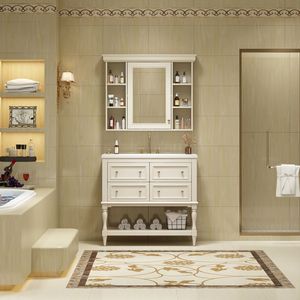 Mobile Bagno Moderno da 36 Pollici con Armadietto Medicinali Regolabile e 4 Cassetti: Soluzione Pratica per l'Organizzazione del Bagno - Product Image 3