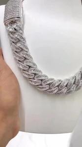 Chaîne cubaine en diamant de qualité export, finition haute brillance et allure luxueuse, disponible en grande quantité. - Product Image 4