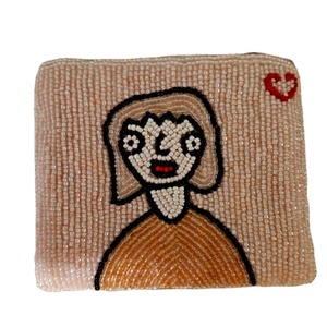 Hermosa pastilla bordada a mano con cuentas Mini bolsa con cremallera elegante moda y elegante lujo de Hiba Enterprises - Product Image 2