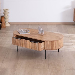 Mesa de centro Vandana Golden Detail con gran cajón Bopee - Product Image 2