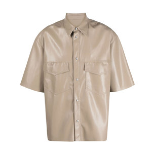 Sobrecamisa de Cuero de Cordero de Primera Calidad para Hombre, Diseño con Botones Frontales, Acabado Suave, Prenda Moderna, Fabricación Personalizada, Fábrica OEM ODM - Product Image 6