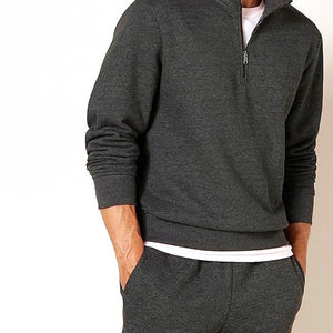 Sudaderas de Algodón con Cierre de Media Cremallera, Estilo Oversize, para Hombre, Tendencia 2026, Producto Más Popular, Sudaderas Básicas de Manga Larga para Hombre - Product Image 4