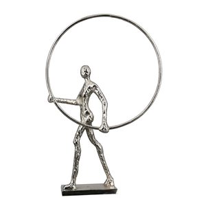 Sculpture Artistique Moderne en Métal, Figurine Faite à la Main pour Décoration de Table, Style de Design pour Salon - Product Image 4
