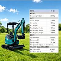 Mini-excavatrice diesel 7,6 kW la plus vendue pour le creusement dans les vergers